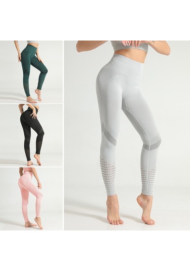Springsun Kadınlar İçin Rahat Yüksek Bel Yoga Taytı - Nefes Alabilir Seamless Spor Pantolon Yeşil