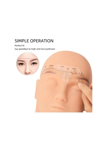 Samdoo Pvc Sarı Kaş Kalıbı 50 Adet - Keskin Ölçümlü, Tek Kullanımlık, Konumlandırma Ve Simetri Yardımıyla Profesyonel Kaş Tasarımı Aracı