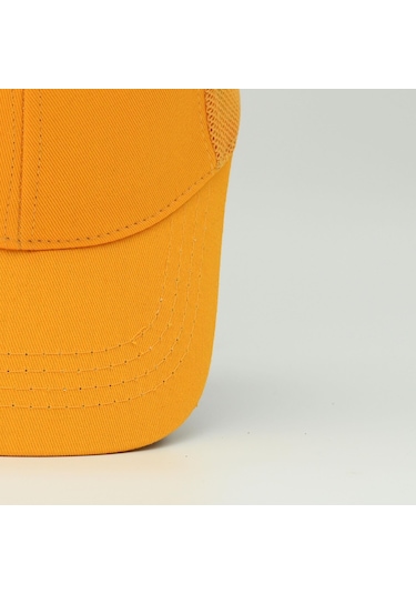 Unisex Ayarlanabilir Sarı Fileli Spor Basic Şapka Sarı