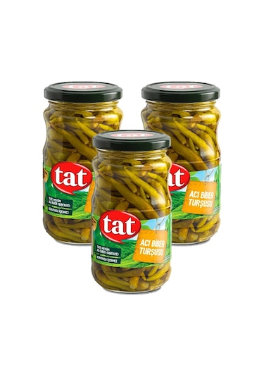Tat Acı Biber Yakan Turşu 330 Gr Cam X 3 Adet
