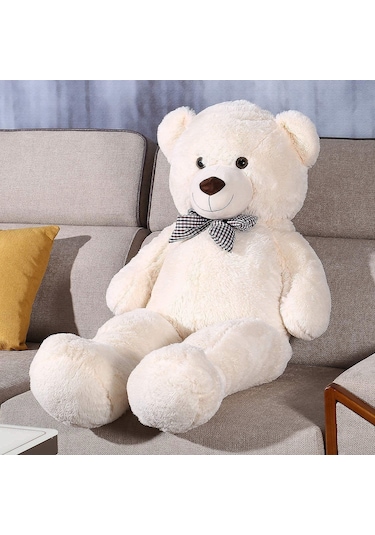 80 Cm Papyonlu Peluş Ayıcık - % 100 Yerli Ürün 001