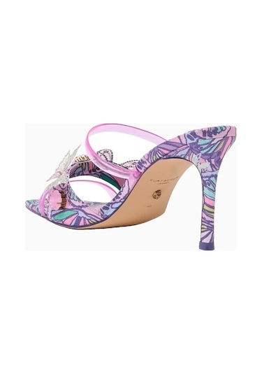 Kurt Geiger Butterfly Detaylı Mule Kadın Topuklu Sandalet Mor