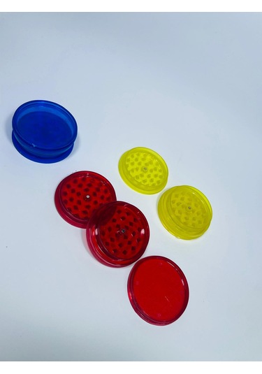 Plastik TutunÖğütücü 3parça Grinder //3adet-3renk