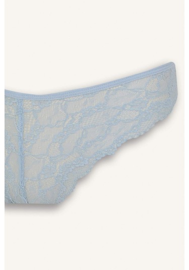 DeFacto Dantel Brazilian Külot-Fall in Love T3197AZ25SPBE343 Mavi