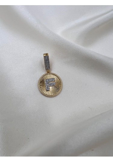 Bbaccessorıes İthal F Harfi Ajda Charm Veya Kolye Ucu Altın