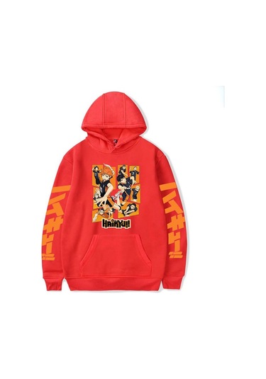 Pembe Anime Haikyuu Hoodies Tişörtü Erkek/kadın Karasuno Fly Yüksek Grafik Streetweed Kazak Kış Sıcak Unisex Anime Tişörtü Pembe