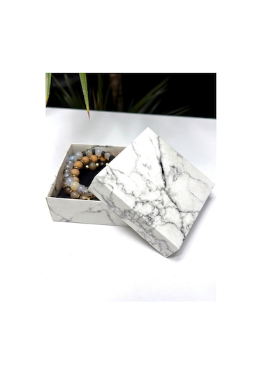 Nursaat Doğal Taş Özel Kombin Kaplan Gözü Ve Karlı Obsidyen Taşı Doğal Unisex Bileklik Blkt.ns06 2 Adet Çok Renkli