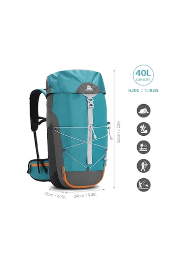 Weikani-40 L Büyük Kapasiteli Hafif Yalıtımlı Nemlendirme Sırt,mavi-yeşil Diğer