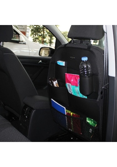 Koltuk Arkası Eşya Düzenleyici Organizer Deri Siyah - Syesy96