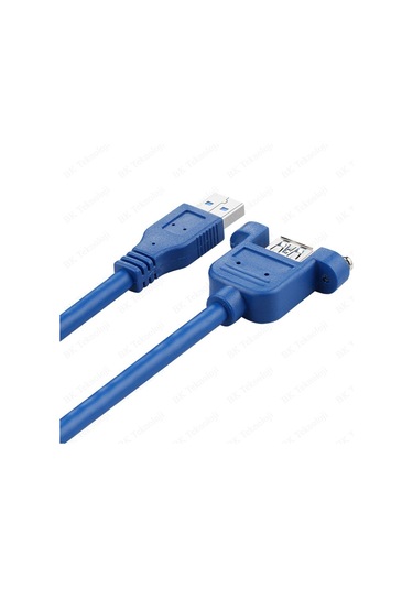 Panel Tipi Vidalı USB 3.0 Dişi-Erkek Uzatma Kablosu - 1Metre