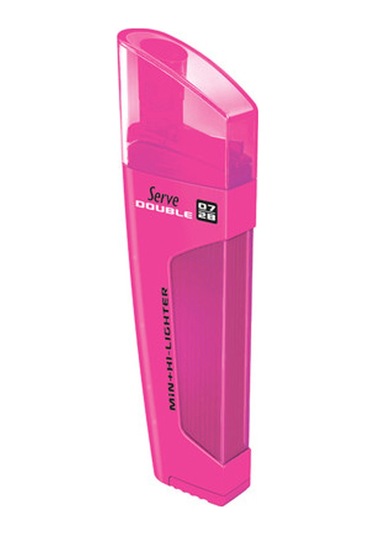 Serve Double 0.7Mm Uç+ Pembe Fosforlu Kalem