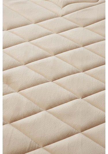 Krem Kapitone Dolgulu Lüks Seccade 65x115 Cm
