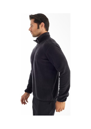 Crozwise Yarım Fermuarlı - Erkek Antrasit Spor Polar - 6036-06
