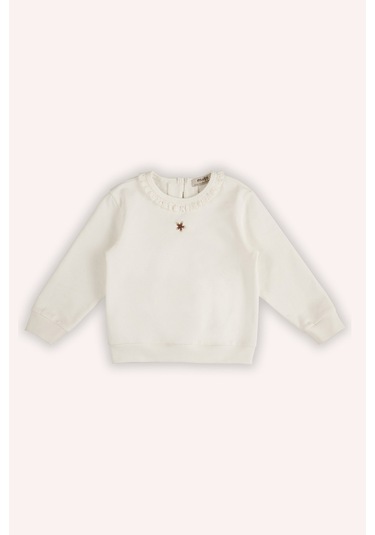 Panço Kız Çocuk Sweatshirt Ekru