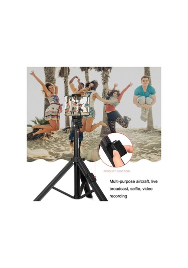 Cbtx Qingzhuangshidai Zp100 Alüminyum Alaşım Zemin Telefon Standı Canlı Bluetooth Telefon Selfie Sopa