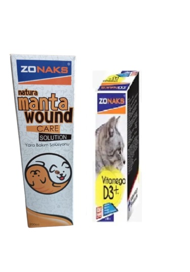 Zonaks Kedileriniz İçin Vitamin D3 100 Ml + Manta Wound Care Solutıon