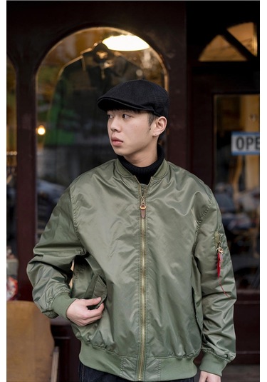 Edwardest Hava Kuvvetleri Ma1 İlkbahar Ve Sonbahar İnce Pilot Ceket Naylon Beyzbol Ceketi Pembe