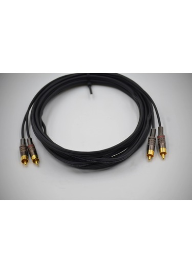 Amfi Rca Kablosu 3 Metre - El Yapımı %100 Bakır Anfi Rca Ses Kablosu - 3 Metre
