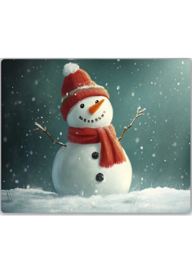Kardan Adam Desenli Mouse Pad 22x18 Cm
