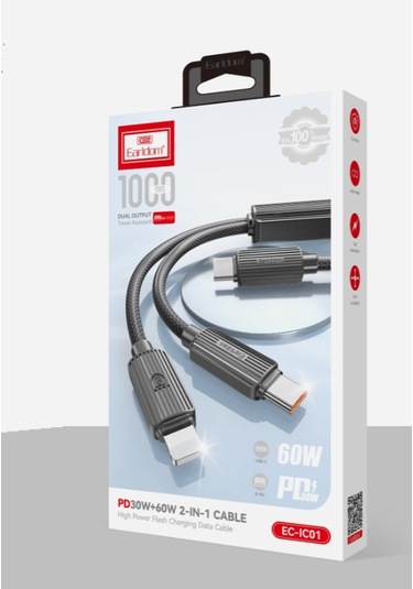  Peeq Earldom EC-IC01 1.2 M PD Hızlı Şarj Kablosu