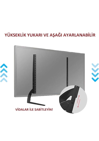 32"-75" Tv Standı Evrensel Masaüstü Ayaklı Tv Braketi Çelik