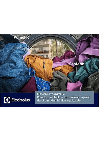 Electrolux EW8D394MT 800 Serisi Ultracare Steam 9 Kg Isı Pompalı Buharlı Inverter Kurutma Makinesi