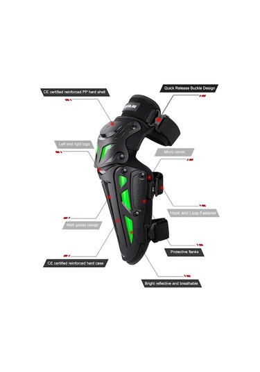Dancemonkey Yeşil Sürme Pedleri Mt-05 Motosiklet Koruyucu Global Dişli Dirsek Cbtx 2'li Set Yeşil
