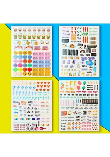 My Dıy Sticker Book 24 17 Cm 16 Sayfa Özel Tasarım Rengarenk Sticker Kitabı Çok Renkli
