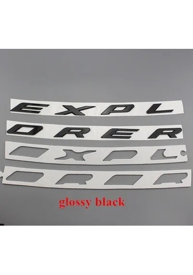 Mat Gümüş-1x 3d Explorer Sabit Harfler Hood Amblem Krom Logo Rozeti Etiket 2011 2012 2013 2014 2015 2016 Ford Explo