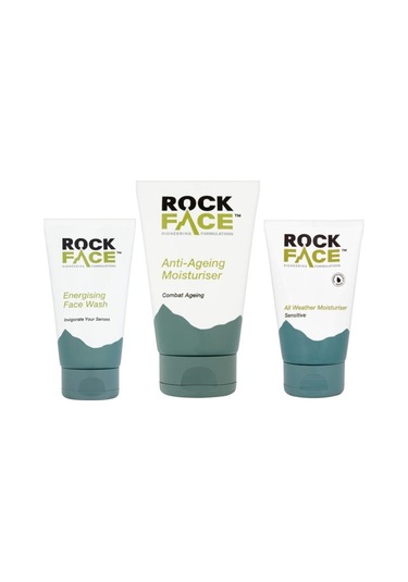 Rock Face Erkek Banyo Bakım Seti (Yüz Yıkama Jeli-Enerji Veren Krem-Yaşlanma Karşıtı Krem) BBS03