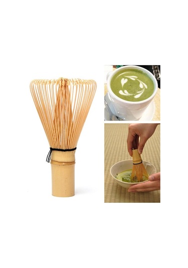 Bambu El Yapımı 75-80 Prongs Matcha Kaşık Seti Ahşap