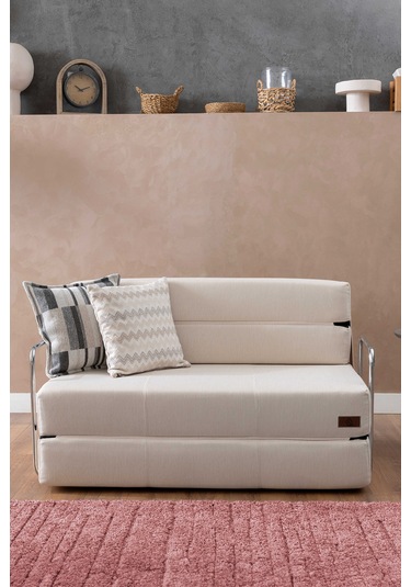 Argimo Balder Çift Kişilik Puf Katlanır Yer Yatağı Beyaz