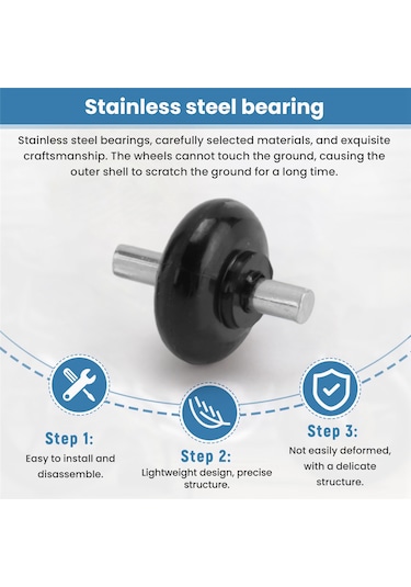 Sointeresting  Elektrikli Süpürge Powerhead'leri İçin 3x Akslar Ve Silindirler Motorlu Başlıklar Küçük Şaft Tekerlekleri Yedek