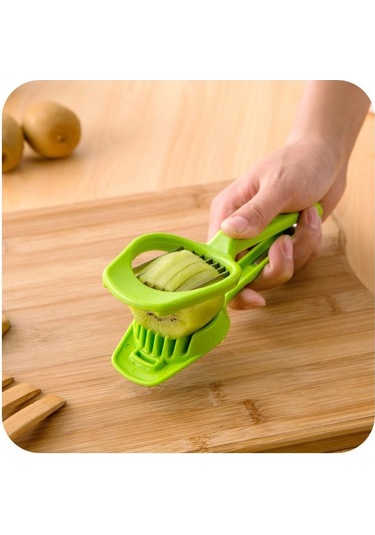 Yeşil 1 Adet Mutfak Aletleri Kesim Yumurta Dilimleme Kesici Kalıp Çiçek Kenarları Alet Yeşil