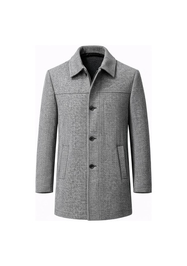 Classics Men Claassics Men Erkek Regular Fit Kaşe Kaban Ceket - 7531 Gri