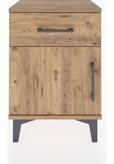 Arges Komodin Tek Raflı Tek Kapaklı 44x30x64 Çam-çam Çam