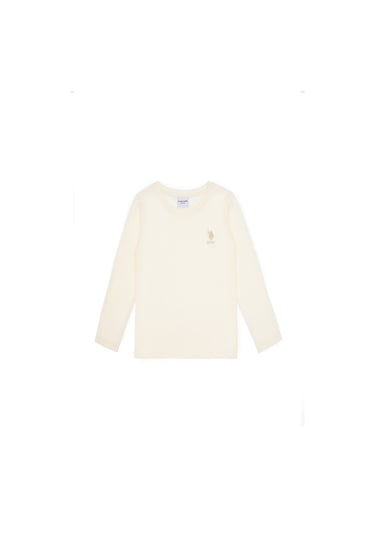 U.s. Polo Assn. Kız Çocuk Tişört Basic 50317923-vr256 İnci
