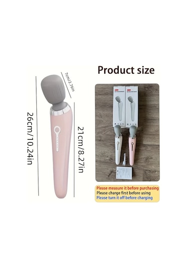 Elmpaly Pembe Şarj Edilebilir Elektrikli Masaj Tabancası Boyun Omuz Bacak Sırt Kas Rahatlatma Pembe