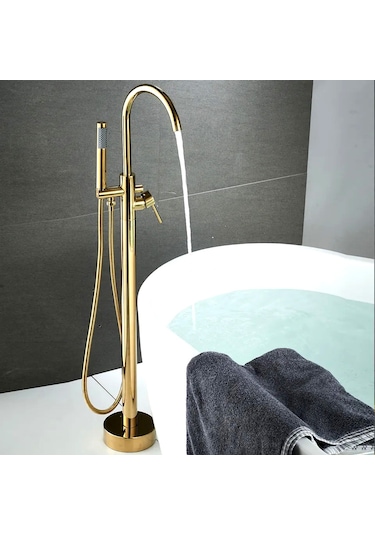 Fause Ayaklı Yerden Küvet Bataryası Adonis Altın Gold Kkb105-G Altın