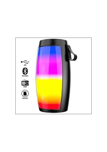 Lanfy Bt-1202 Taşınabilir Bluetooth'lu Hoparlör Renkli 360 Led