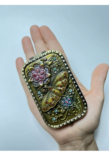 Mama Karma Cep Aynası Katlanabilir Hediye 226721608 Altın Rengi