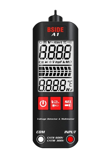 Hallow Bsıde A1 Mini LCD Test Cihazı Voltaj Fermuarsız Kılıf Dijital Multimetre