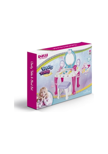 Unicorn Makyaj Masası ve Tabure Seti - 2568