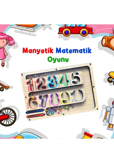 Tineke Manyetik Eğitici Renkli Sayma Ve Eşleştirme Labirenti Eğitim Oyuncağı - Ahşap Montessori Oyunu Sayı