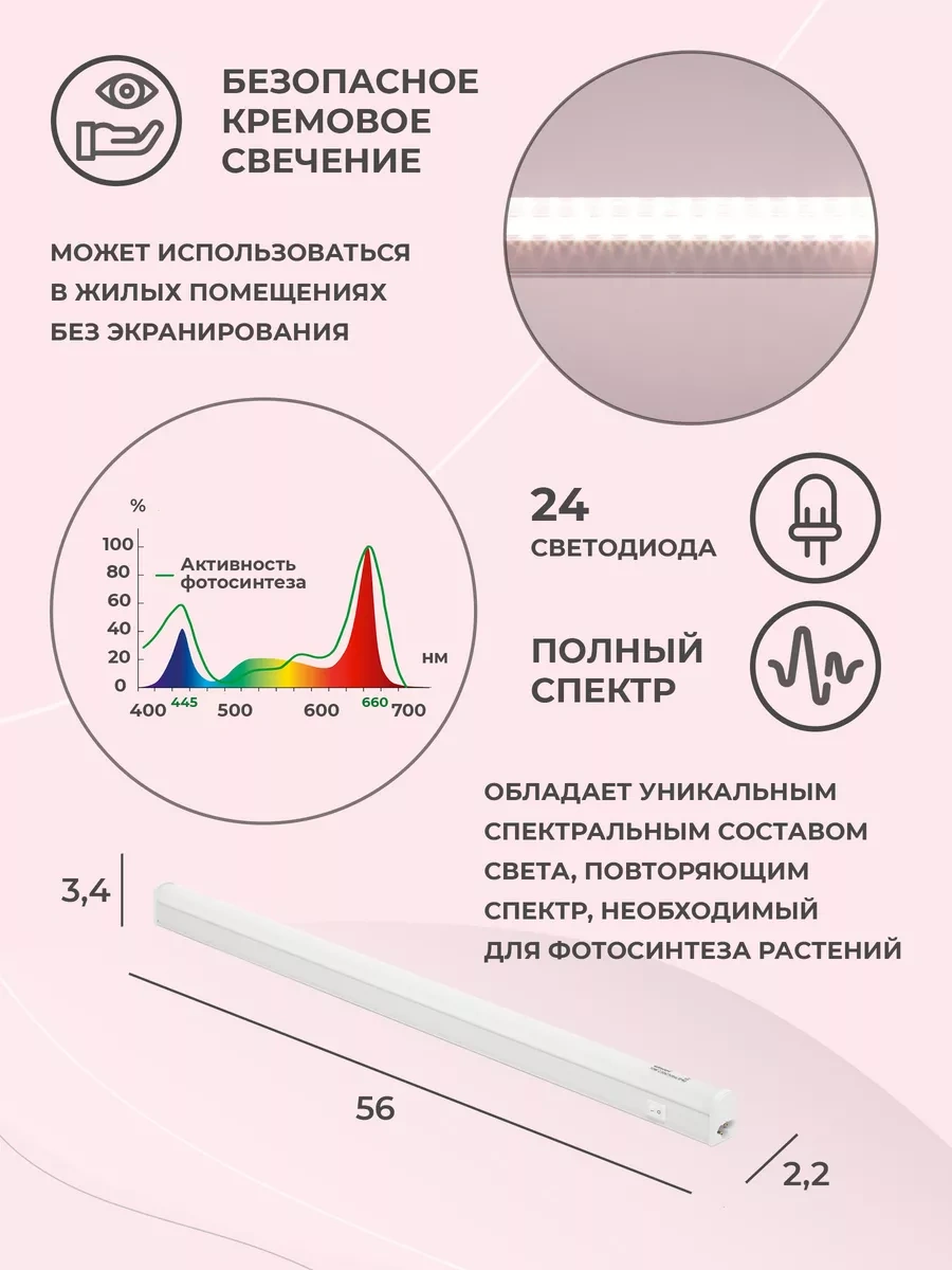 Uniel Bitkiler Ve Fideler İçin Tam Spektrumlu Bitki Büyütme Lambası 10w 6611653 Krem