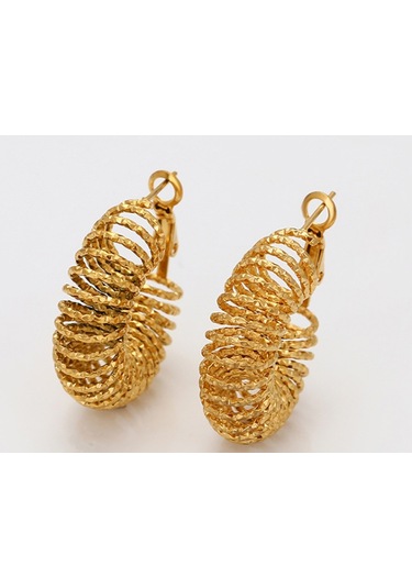 Giftworld Antik Kraliyet Model Küpe / 316l Paslanmaz Çelik Gold R