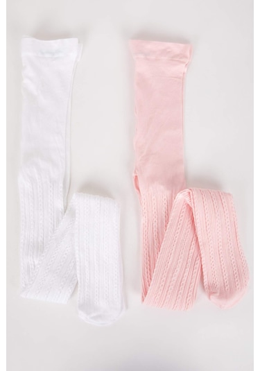 Defacto Kız Çocuk 2'li Külotlu Çorap Y5004A6NSKR1
