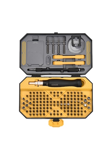 Geeksen 145 Parçalı Profesyonel Tornavida Uç Seti - Cr-v Çelik, Manyetik, Ev Ve Elektronik Onarım İçin Diğer