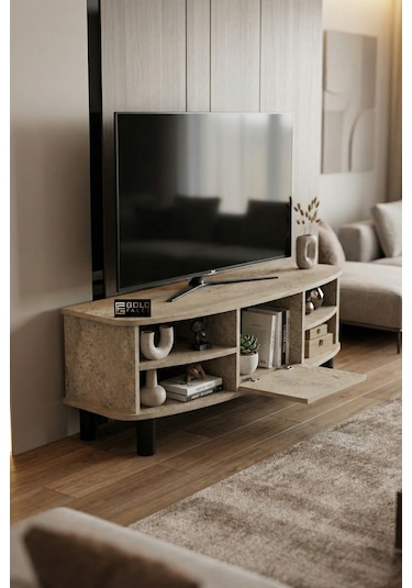 Tv Sehpası 136 Cm Kapaklı Raflı Çok Amaçlı Televizyon Ünitesi Salon Oturma Odası Vienna 5014 Atlantk Ekru Tv Sehpası 136 Cm Kapaklı Raflı Çok Amaçlı Televizyon Ünitesi Salon Oturma Odası Vienna 5014 Atlantk Ekru