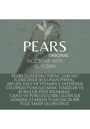 Pears Gliserinli Pirinç Sabunu 120 G